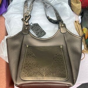 Madi Studio Brand New Bronze Leather Bag